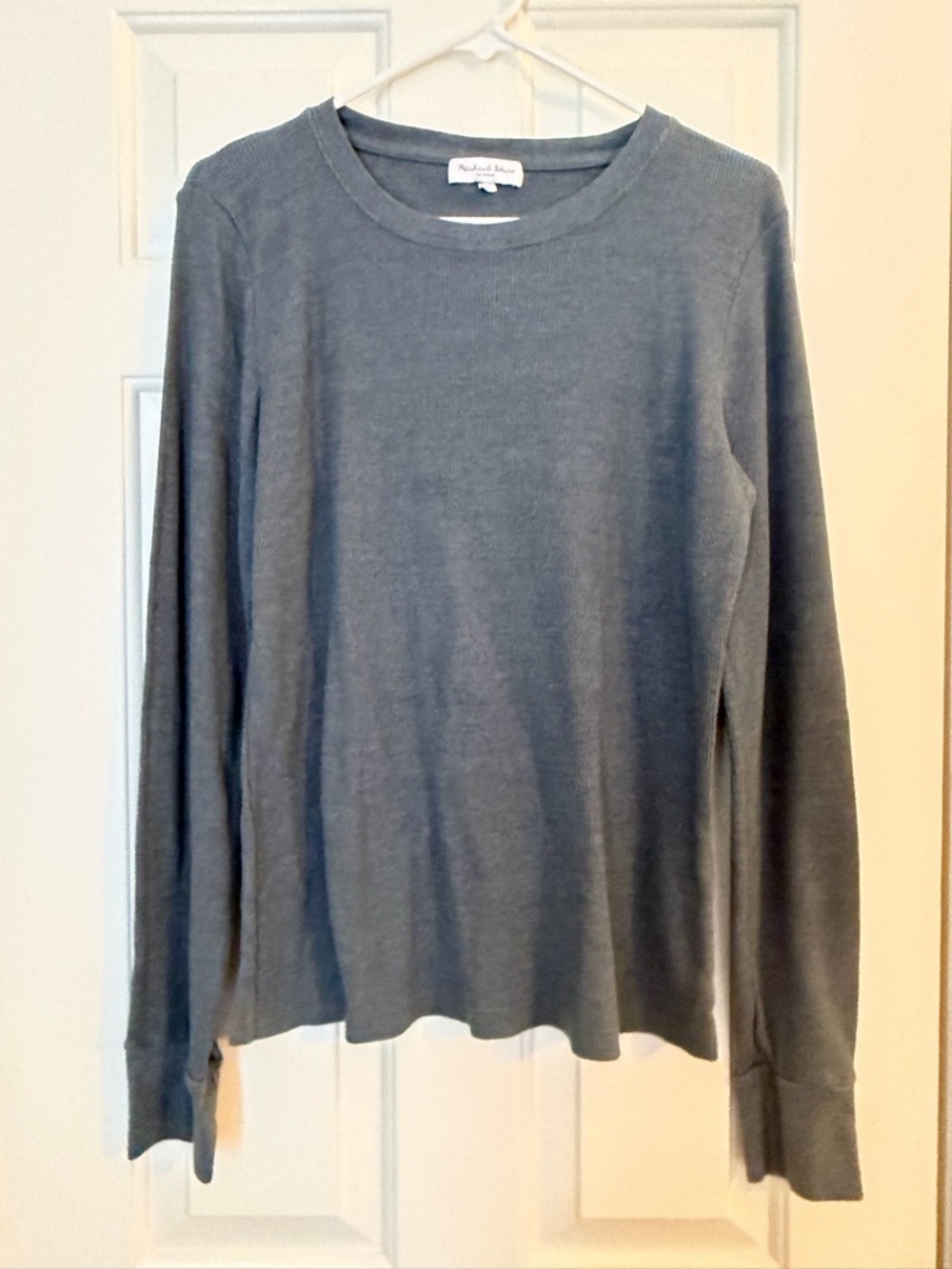 Michael Stars Long Sleeve Crewneck Top in Dusty Blue